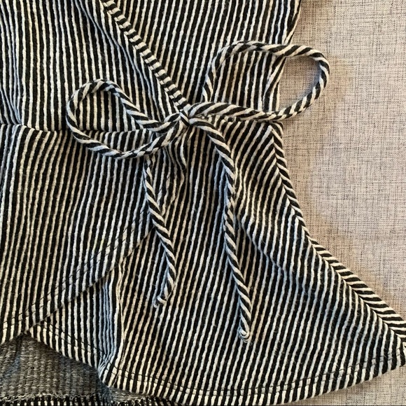 Caution To The Wind Striped Peplum Top - Picture 3 of 5
